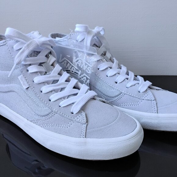 Vans Women's The Lizzie Canvas Sneaker in Cool & Unique Dusty Blue / White - Picture 3 of 13